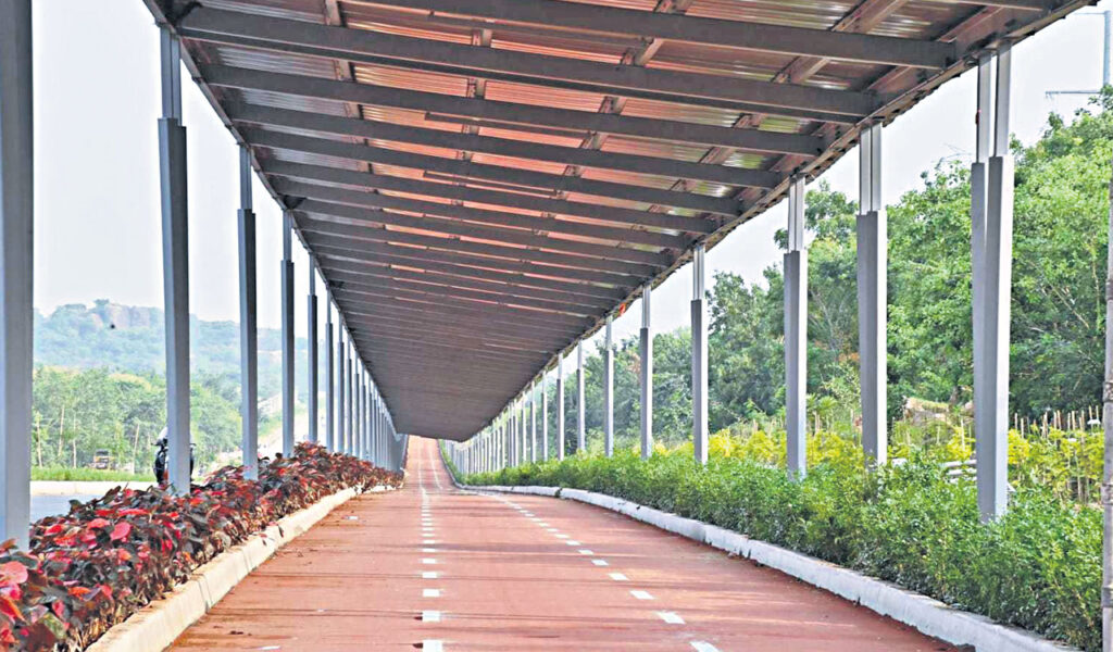 India’s first solar roof cycling track inaugurated in Hyderabad