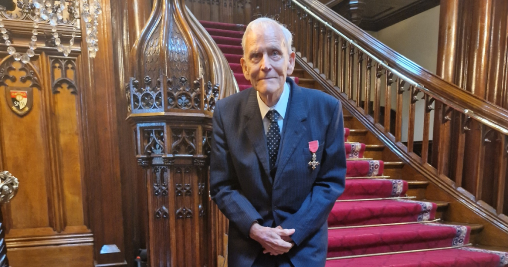 Man behind restoration of Allerton Castle presented with Honorary OBE